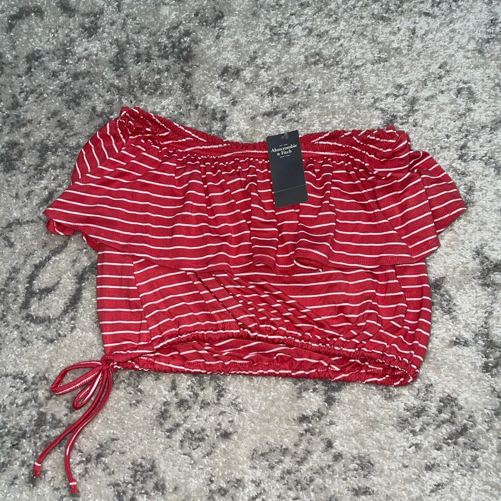 BRAND NEW Abercrombie Strapless Crop Top - Picture 2 of 3